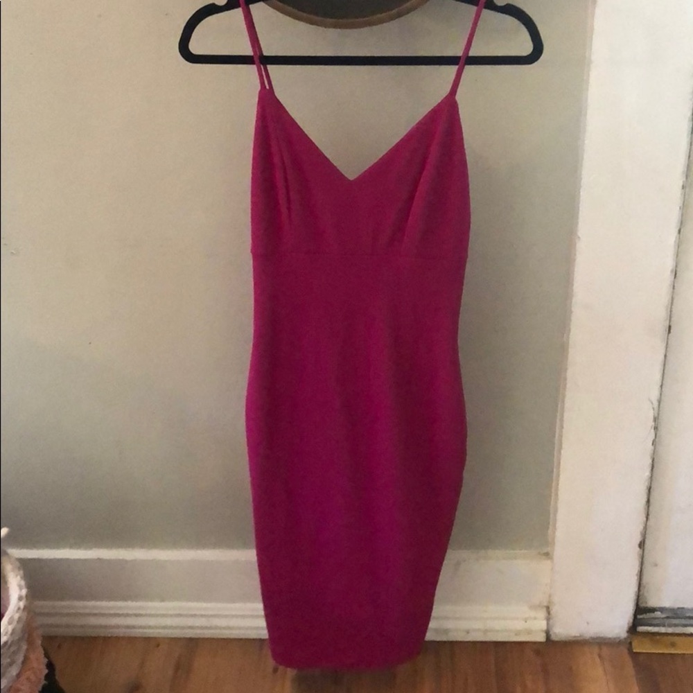 Magenta Midi Dress